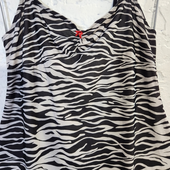 Natorie Josie vintage zebra stretchy midi sleepwear / dress size medium - Picture 8 of 9